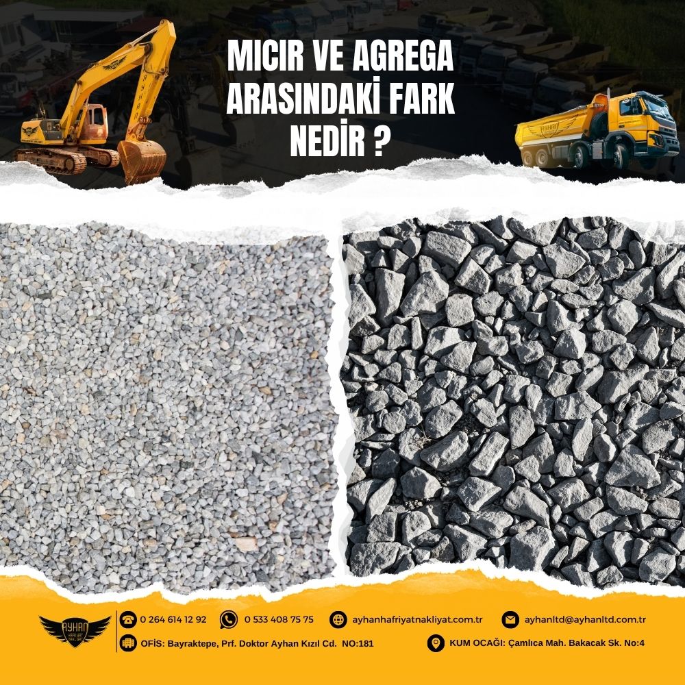 mıcır ve agrega arasındaki farklar
