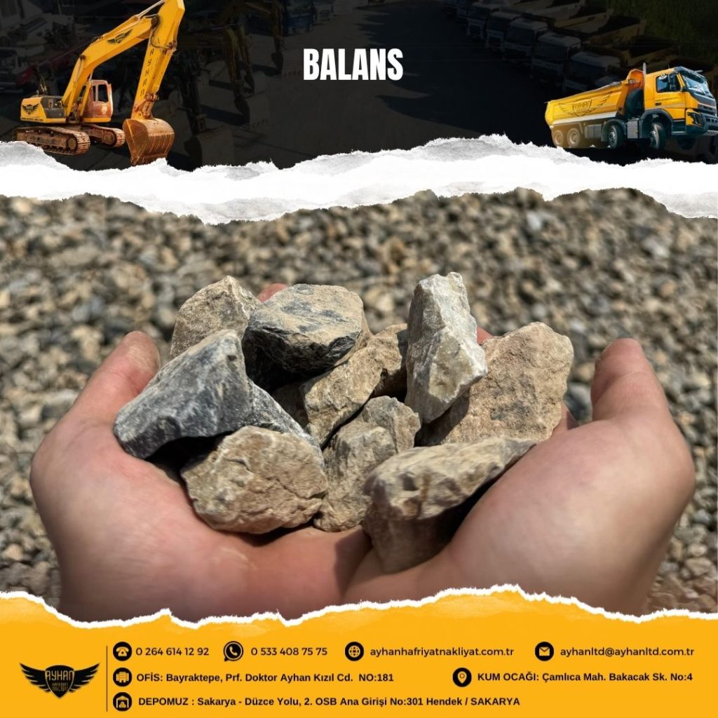 Sakarya ocağımızdan çıkan doğal balans malzemesi, inşaat ve altyapı projeleri için ideal
