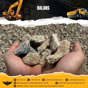Sakarya ocağımızdan çıkan doğal balans malzemesi, inşaat ve altyapı projeleri için ideal