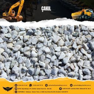 Sakarya Hendek’te Ayhan Hafriyat tarafından temin edilen dekoratif ve yapı amaçlı çakıl taşı