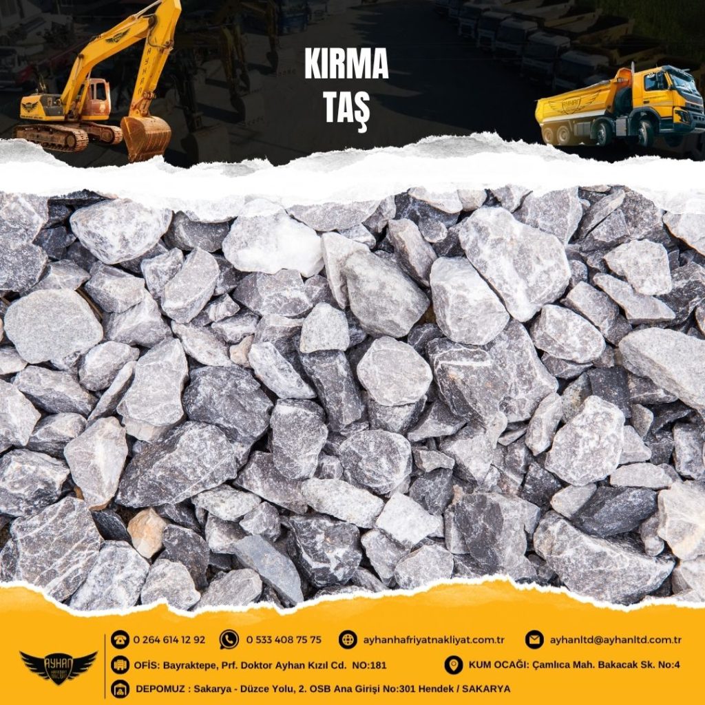 Sakarya Hendek’te Ayhan Hafriyat tarafından temin edilen kaliteli kırma taş malzemesi