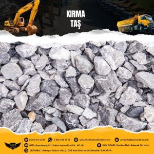 Sakarya Hendek’te Ayhan Hafriyat tarafından temin edilen kaliteli kırma taş malzemesi