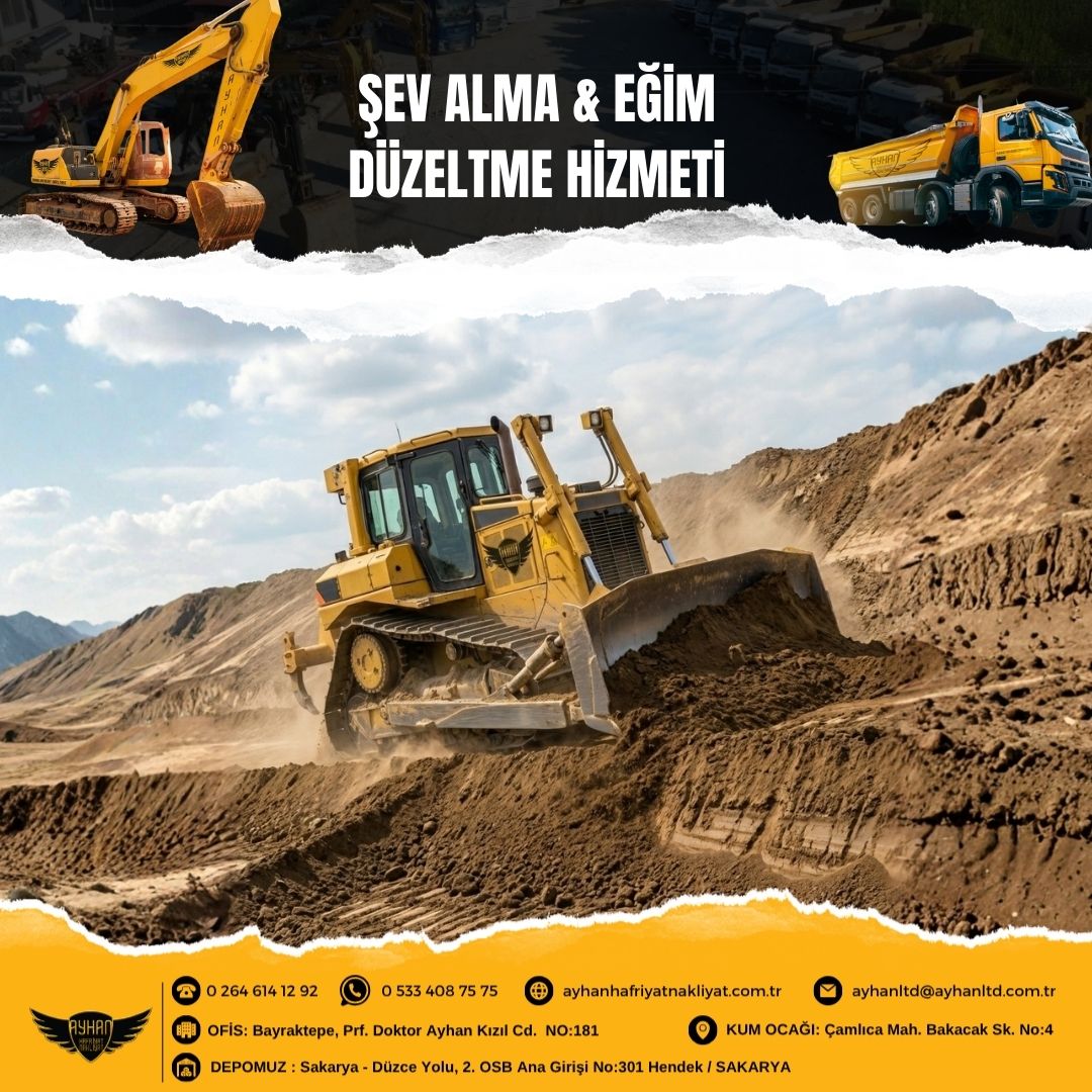 Sakarya Hendek şev alma ve eğim düzeltme hizmeti – Ayhan Hafriyat Nakliyat ile profesyonel zemin eğim düzenleme ve arazi şekillendirme çalışmaları