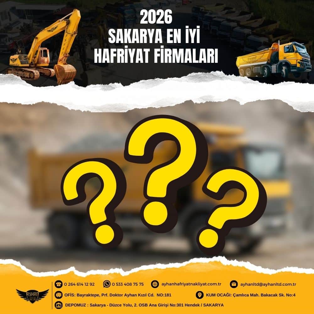 2026 Sakarya’daki en iyi hafriyat firmaları – kurumsal hafriyat hizmetleri