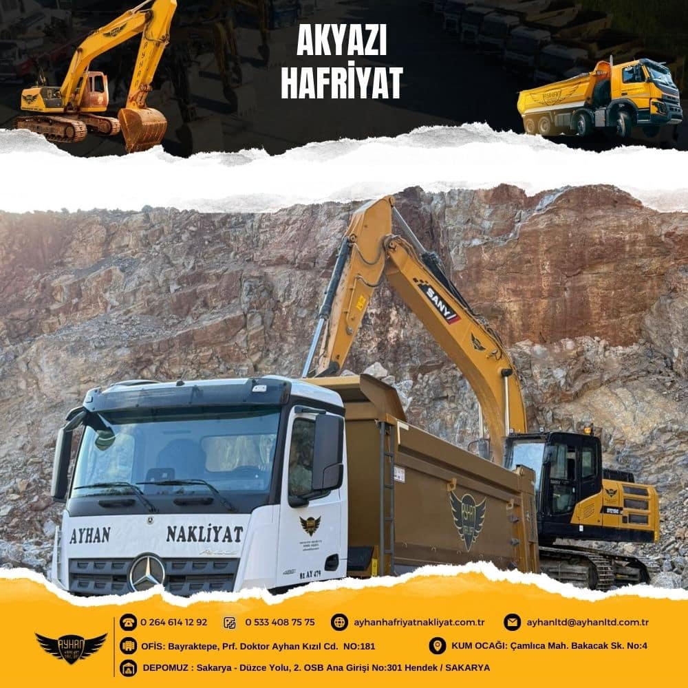 Akyazı hafriyat çalışması sırasında zemin kazısı ve dolgu işlemleri