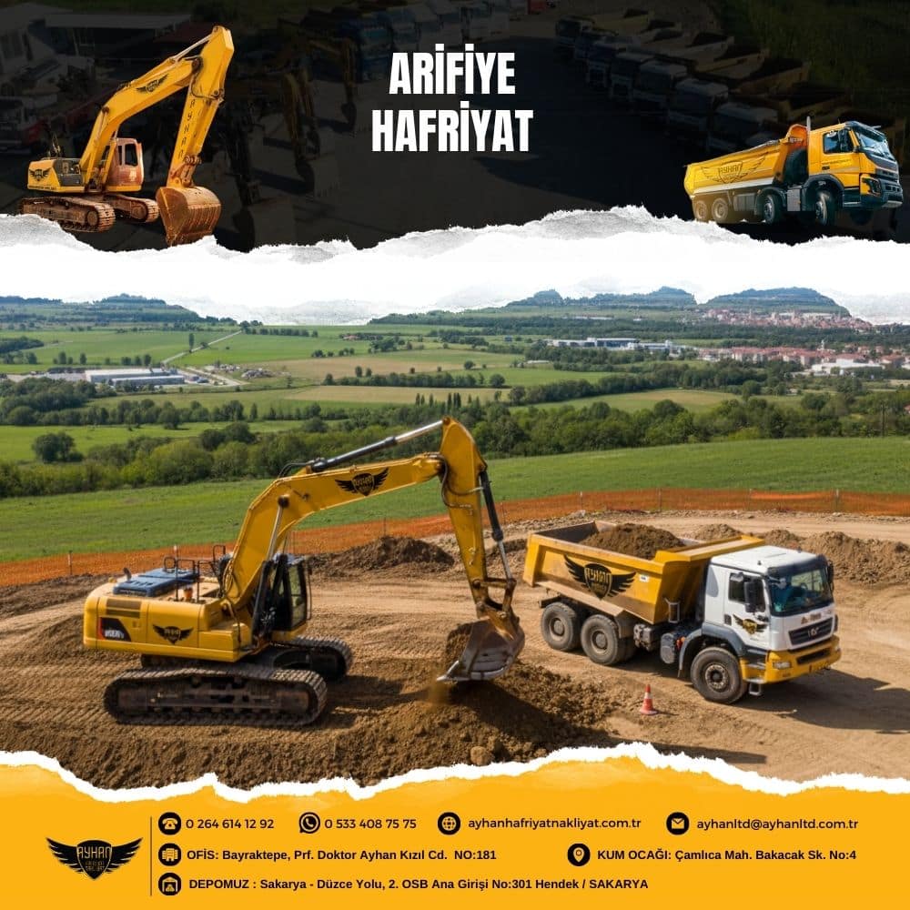 Arifiye hafriyat firması Ayhan Hafriyat Nakliyat kazı ve yıkım çalışmaları