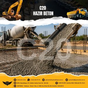 c20 hazır beton dökümü sakarya hendek şantiye