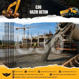 c30 hazır beton dökümü kolon kiriş inşaat sakarya hendek