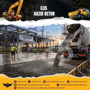 c35 hazır beton dökümü sanayi zemin uygulaması sakarya hendek