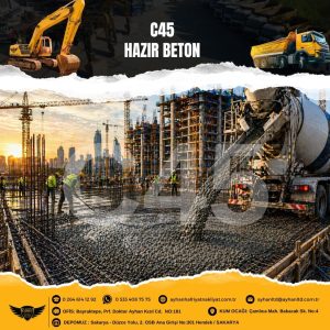 c45 hazır beton dökümü yüksek katlı inşaat sakarya hendek
