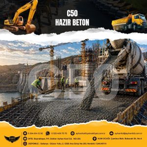c50 hazır beton dökümü baraj inşaatı sakarya hendek