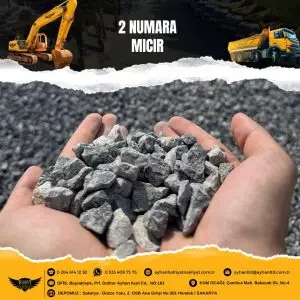 Sakarya Hendek’te Ayhan Hafriyat tarafından üretilen 2 numara mıcır – altyapı ve dolgu projeleri için ideal agrega